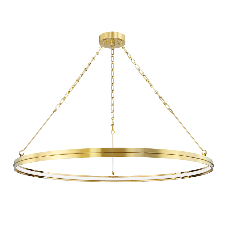 Rosendale Medium Led Chandelier-Hudson Valley-HVL-7142-AGB-ChandeliersAged Brass-1-France and Son