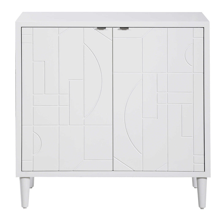 Uttermost Stockholm White 2 Door Cabinet-Uttermost-UTTM-25105-Bookcases & Cabinets-1-France and Son