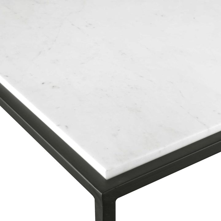 Uttermost Vola Modern White Marble Coffee Table-Uttermost-UTTM-25191-Coffee Tables-4-France and Son