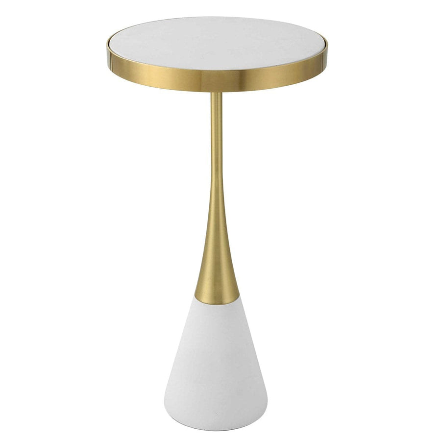 Apex White Concrete Accent Table-Uttermost-UTTM-25281-Side Tables-1-France and Son