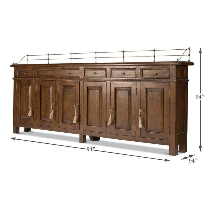 Covent Garden Sideboard Walnut-SARREID-SARREID-25295-3-Sideboards & Credenzas-1-France and Son