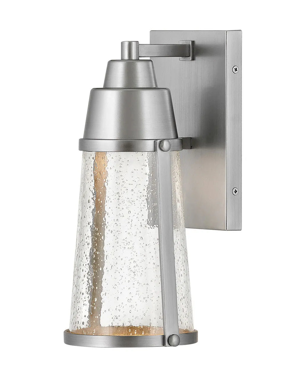 Outdoor Miles - Small Wall Mount Lantern-Hinkley Lighting-HINKLEY-2550SI-Outdoor Wall SconcesSatin Nickel-2-France and Son