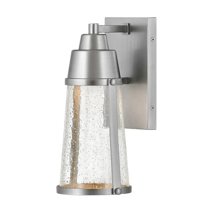 Outdoor Miles - Small Wall Mount Lantern-Hinkley Lighting-HINKLEY-2550SI-Outdoor Wall SconcesSatin Nickel-2-France and Son