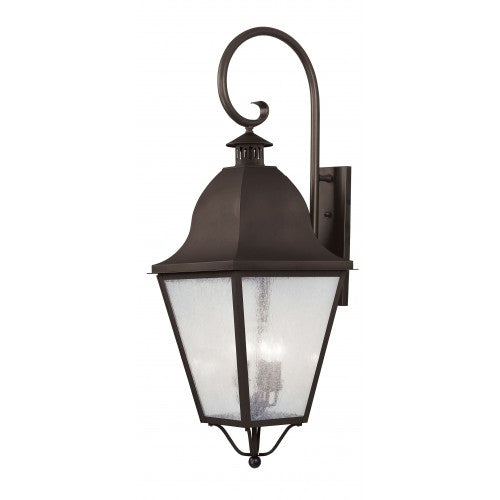 Amwell 4 Light 16 inch Outdoor Wall Lantern-Livex Lighting-LIVEX-2559-07-Outdoor Post Lanterns-1-France and Son