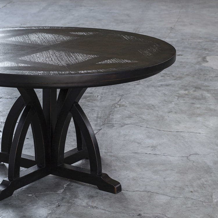 Maiva Round Black Dining Table-Uttermost-UTTM-25861-Dining Tables-5-France and Son