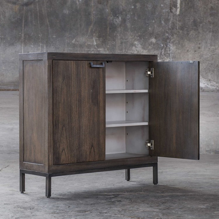 Nadie Light Walnut Console Cabinet-Uttermost-UTTM-25866-Bookcases & Cabinets-2-France and Son