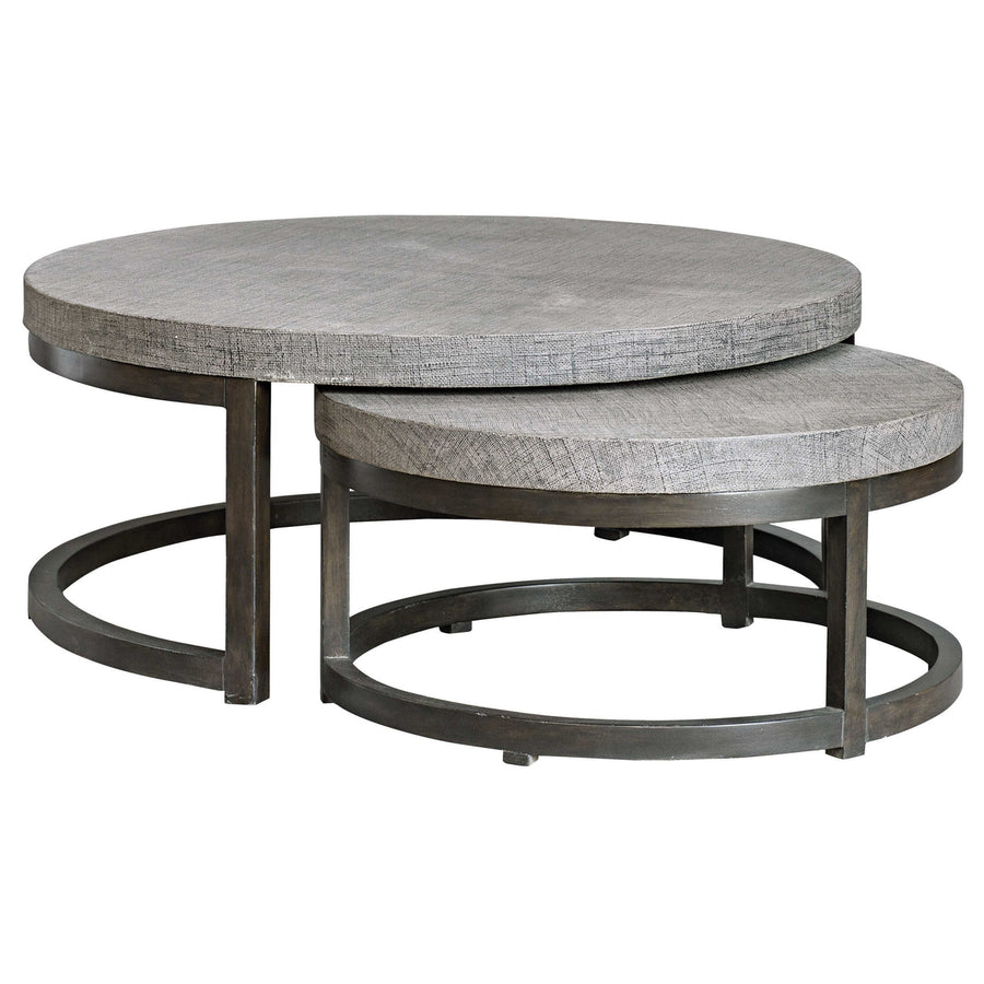 Aiyara Gray Nesting Tables-Uttermost-UTTM-25882-Coffee Tables-1-France and Son
