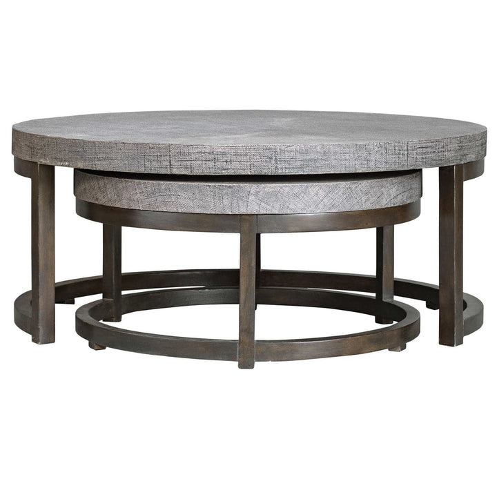 Aiyara Gray Nesting Tables-Uttermost-UTTM-25882-Coffee Tables-4-France and Son