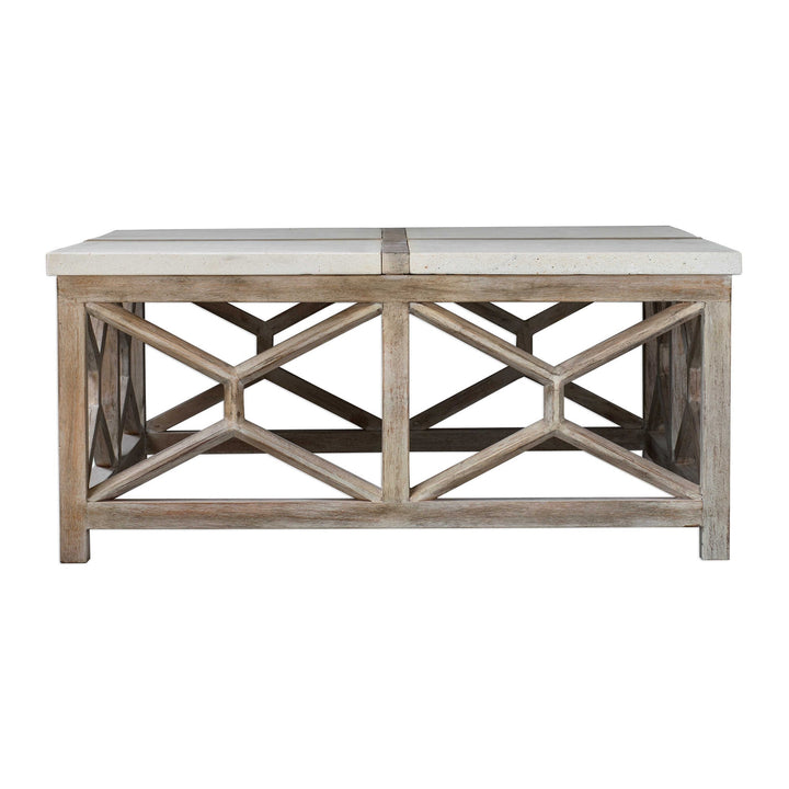 Catali Stone Coffee Table-Uttermost-UTTM-25885-Coffee Tables-3-France and Son