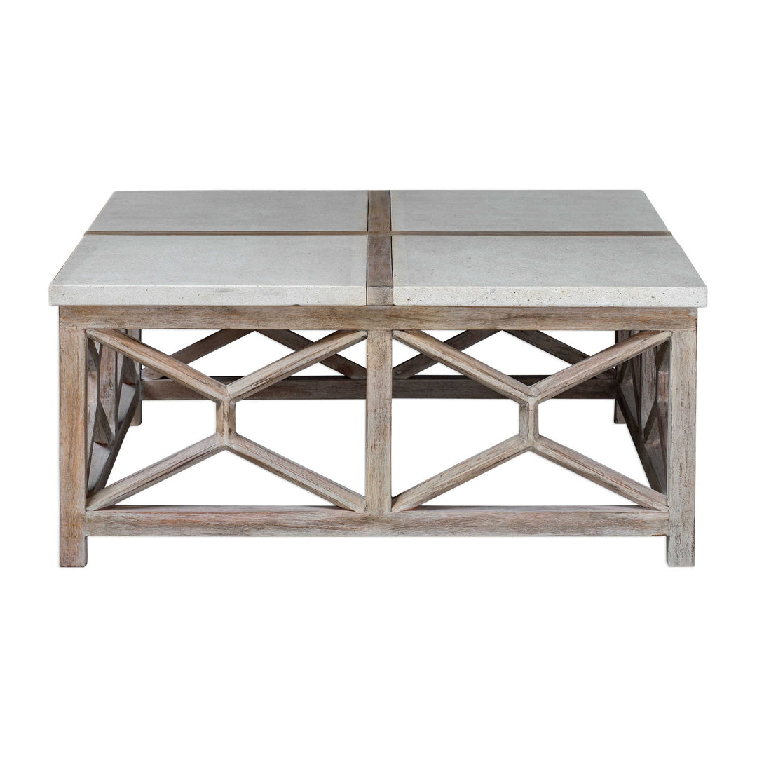 Catali Stone Coffee Table-Uttermost-UTTM-25885-Coffee Tables-4-France and Son