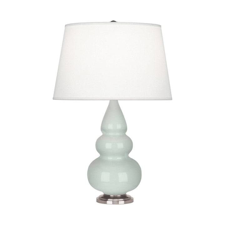 Small Short Gourd Accent Lamp - Antique Silver 24.375"H-Robert Abbey Fine Lighting-ABBEY-258X-Table LampsCeladon-30-France and Son