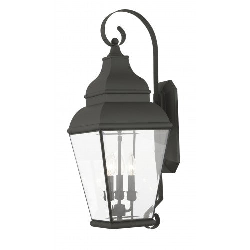 Exeter 3 Light Outdoor Wall Lantern-Livex Lighting-LIVEX-2593-04-Wall LightingBlack-2-France and Son