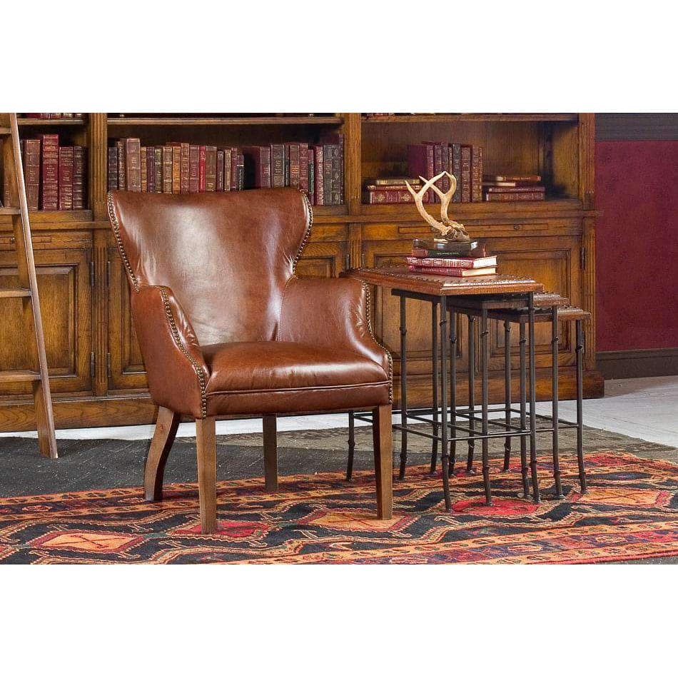 Croc Leather Nesting Tables Set/3-SARREID-SARREID-25953-Side Tables-2-France and Son