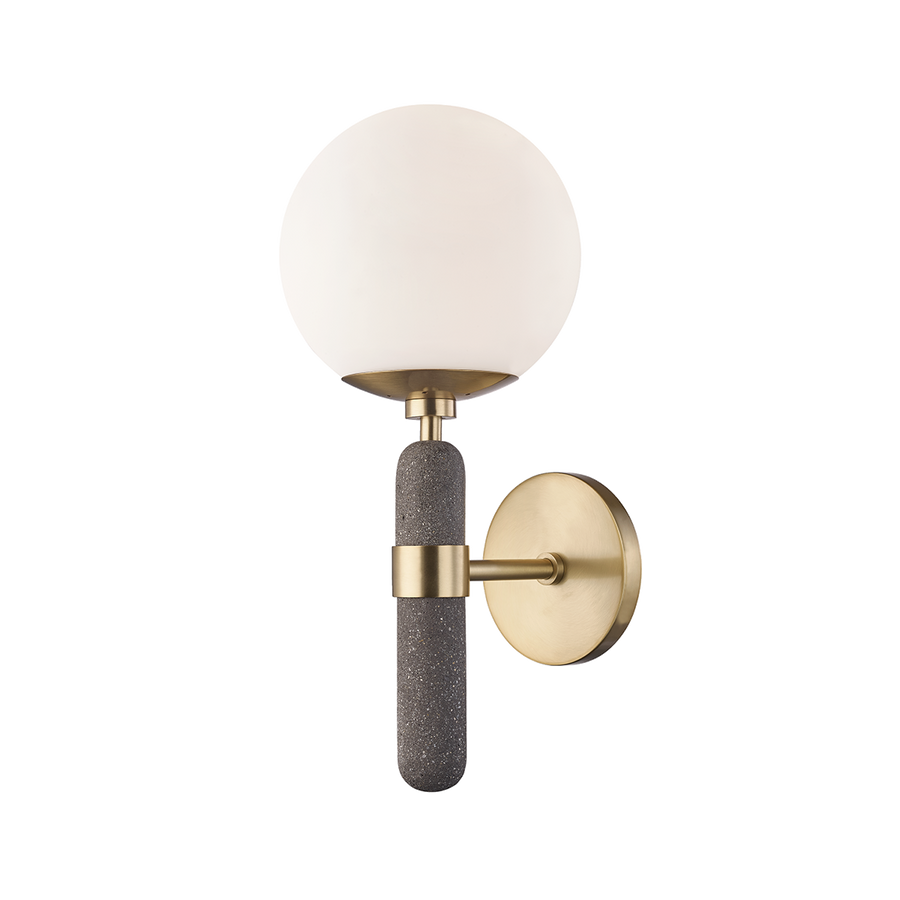 Brielle 1 Light Wall Sconce-Mitzi-HVL-H289101-AGB-Outdoor Wall SconcesAged Brass-1-France and Son