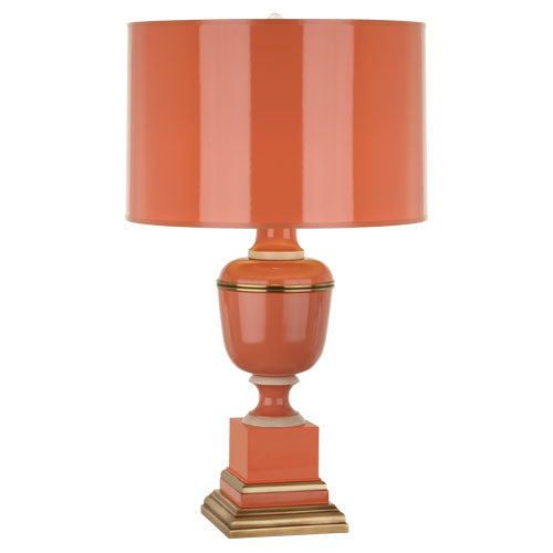 Annika Table Lamp-Robert Abbey Fine Lighting-ABBEY-2500-Table LampsCobalt-Painted Opaque Parchment Shade With Matte Gold Lining-3-France and Son