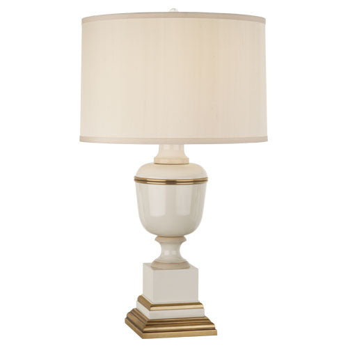 Annika Table Lamp-Robert Abbey Fine Lighting-ABBEY-2500-Table LampsCobalt-Painted Opaque Parchment Shade With Matte Gold Lining-12-France and Son