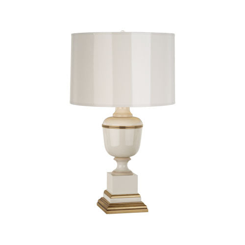 Annika Accent Lamp-Robert Abbey Fine Lighting-ABBEY-2504-Table LampsCobalt-Painted Opaque Parchment Shade With Matte Gold Lining-12-France and Son