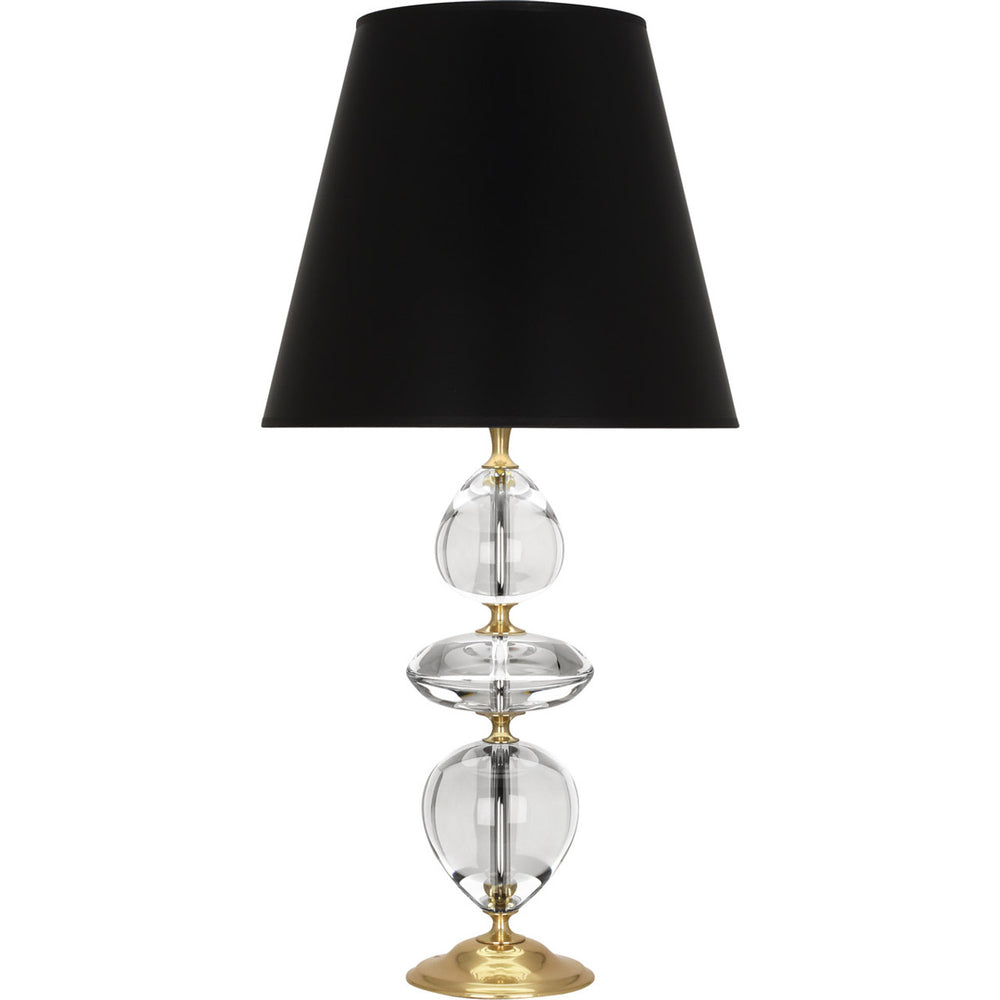 Williamsburg Orlando Table Lamp-Robert Abbey Fine Lighting-ABBEY-260B-Floor LampsBrass Accent-Black Opaque Parchment-2-France and Son