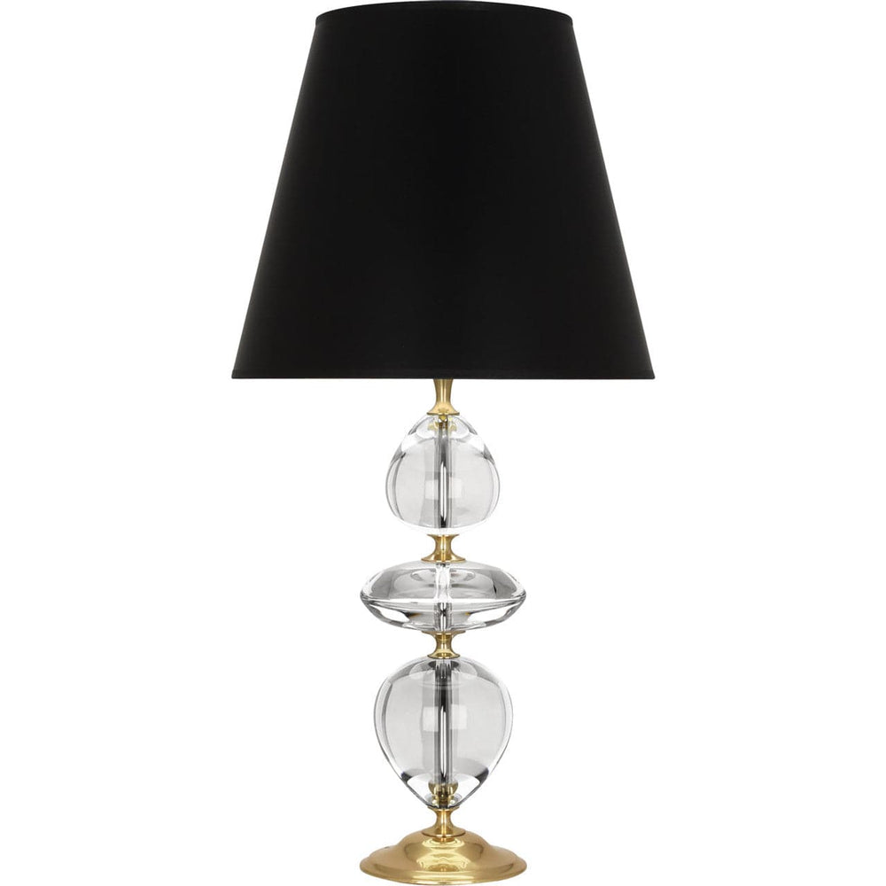 Williamsburg Orlando Table Lamp-Robert Abbey Fine Lighting-ABBEY-260B-Floor LampsBrass Accent-Black Opaque Parchment-2-France and Son