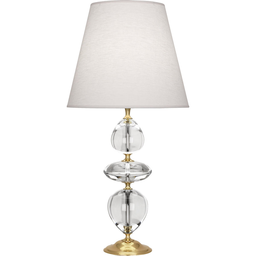 Williamsburg Orlando Table Lamp-Robert Abbey Fine Lighting-ABBEY-260-Floor LampsBrass Accent-Shannon Oyster Linen-1-France and Son