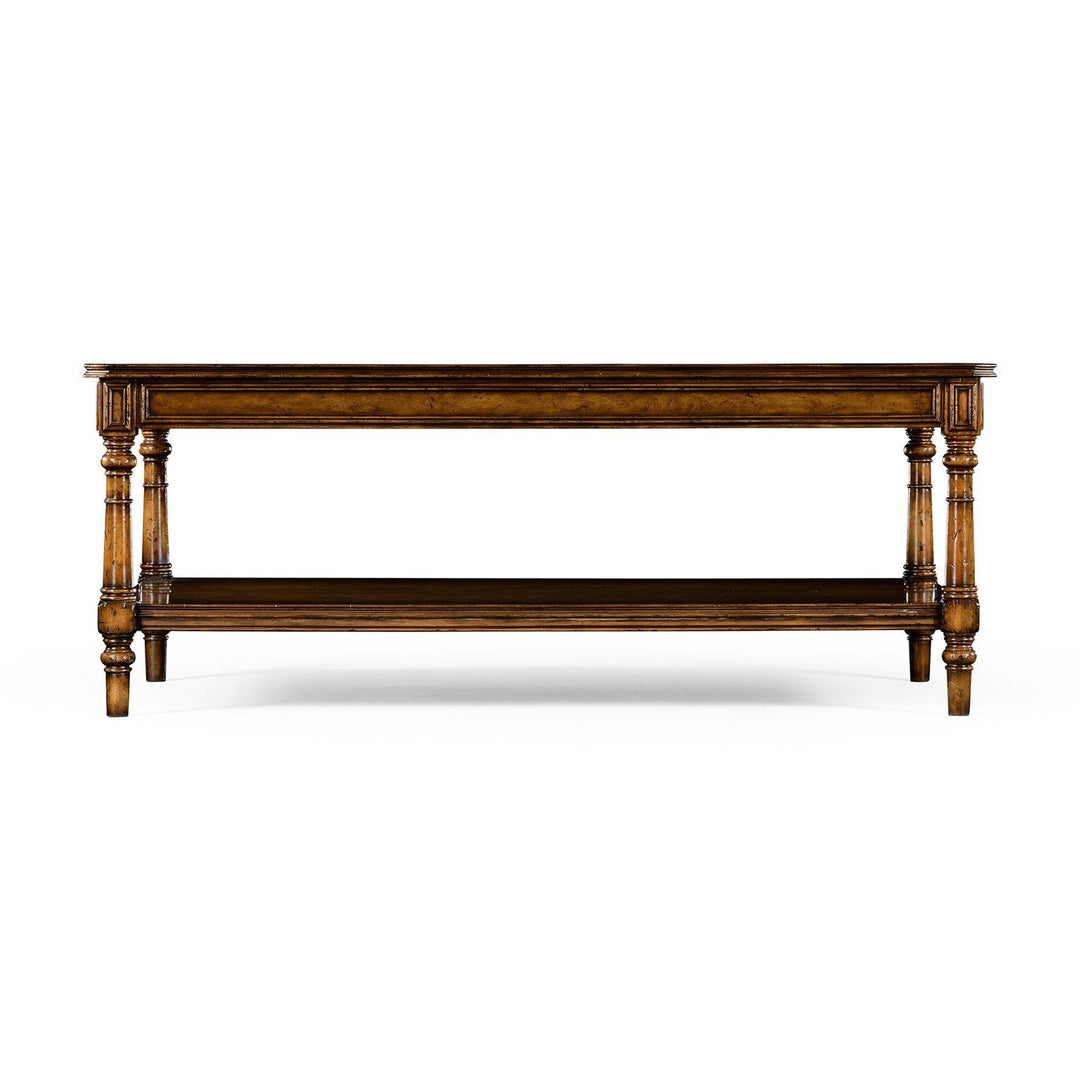 Victorian style walnut coffee table-Jonathan Charles-JCHARLES-494637-WAL-Coffee Tables-2-France and Son