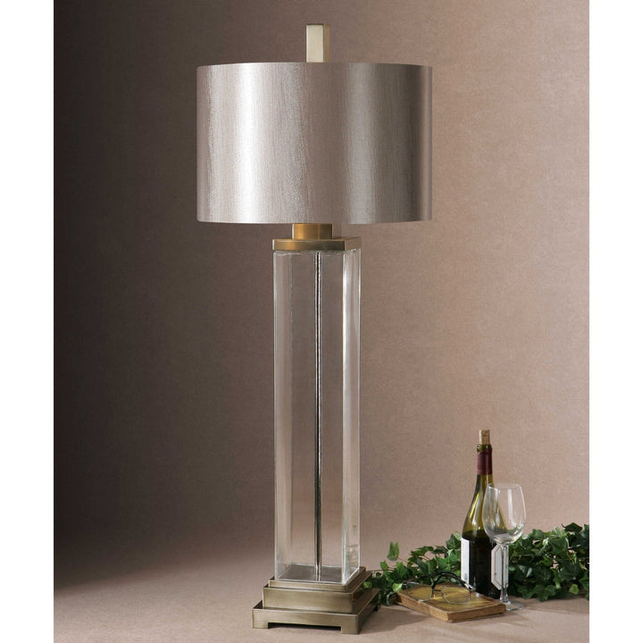 Drustan Clear Glass Table Lamp-Uttermost-UTTM-26160-1-Table Lamps-2-France and Son