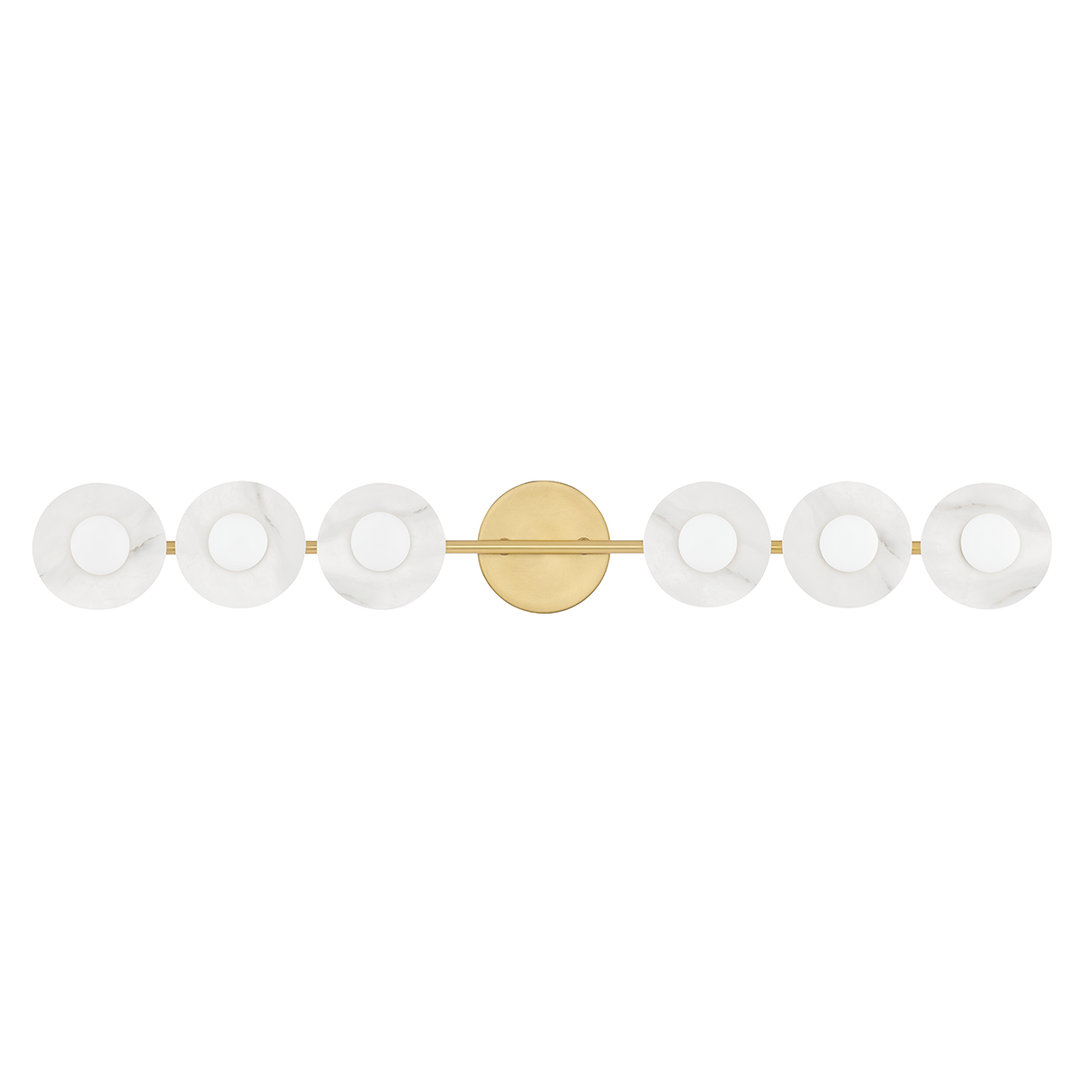 Elmont - 6 Light Bath Bracket-Hudson Valley-HVL-9206-AGB-Wall LightingAged Brass-1-France and Son