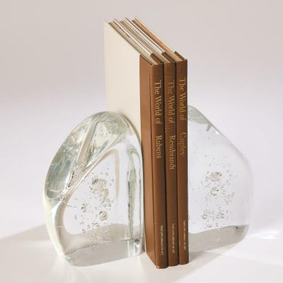 Chunk Bookends-Global Views-GVSA-6.60429-BookendsClear With Bubbles-1-France and Son