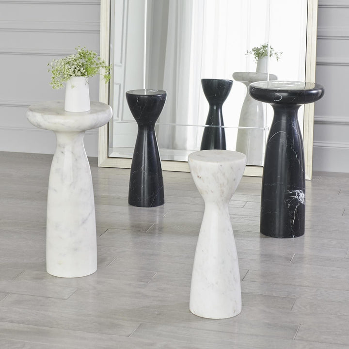 Marble Tower Table-Global Views-GVSA-9.93033-Side TablesLarge-Black-2-France and Son