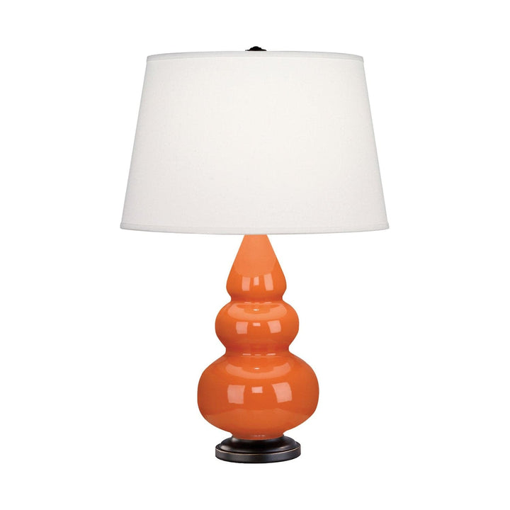 Small Short Gourd Accent Lamp - Deep Patina Bronze 24.375"H-Robert Abbey Fine Lighting-ABBEY-262X-Table LampsPumpkin-5-France and Son