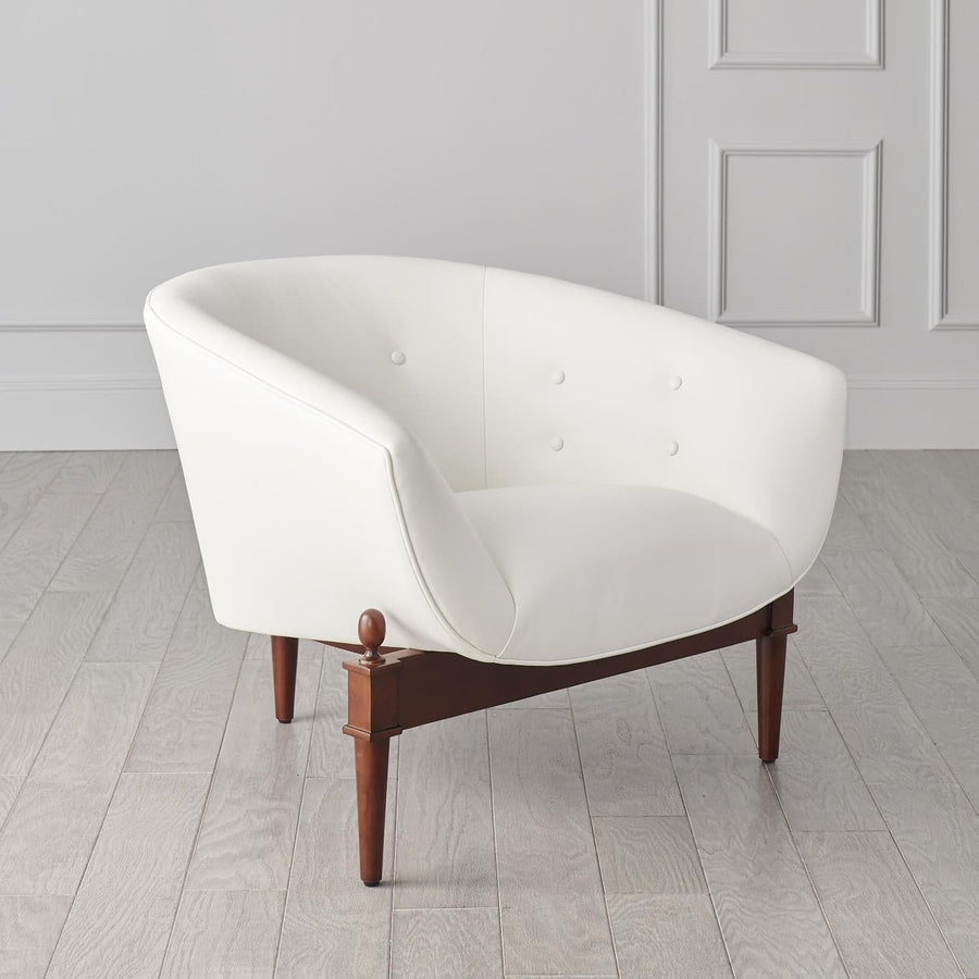 Mimi Chair - White Leather-Global Views-GVSA-2367-Lounge Chairs-1-France and Son