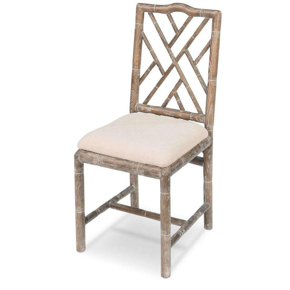 Brighton Bamboo Side Chair-SARREID-SARREID-26433-Dining ChairsGrey-1-France and Son