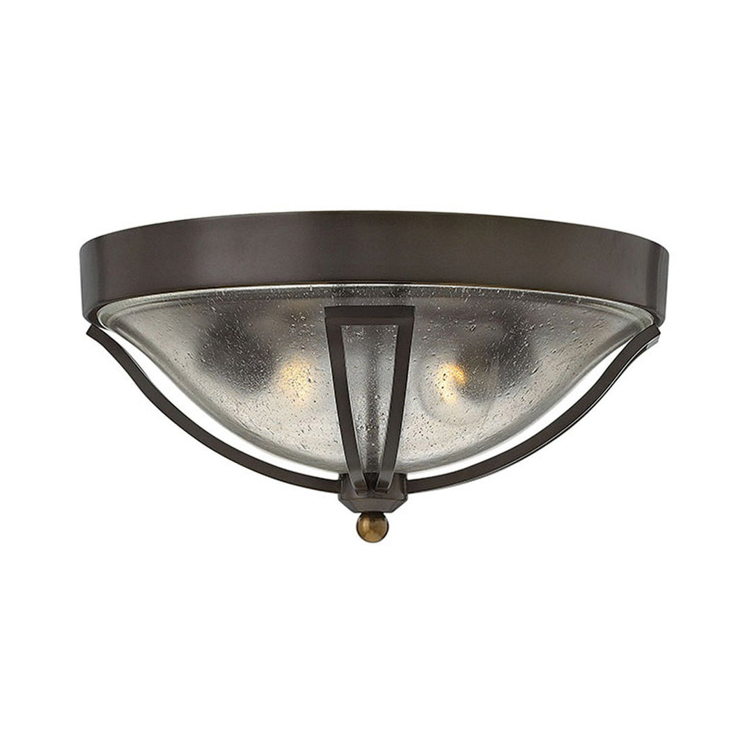 Bolla Duo Light Flush Mount Ceiling Light-Hinkley Lighting-HINKLEY-2643OB-Flush MountsOlde Bronze Outdoor-Clear Seedy-MED-5-France and Son