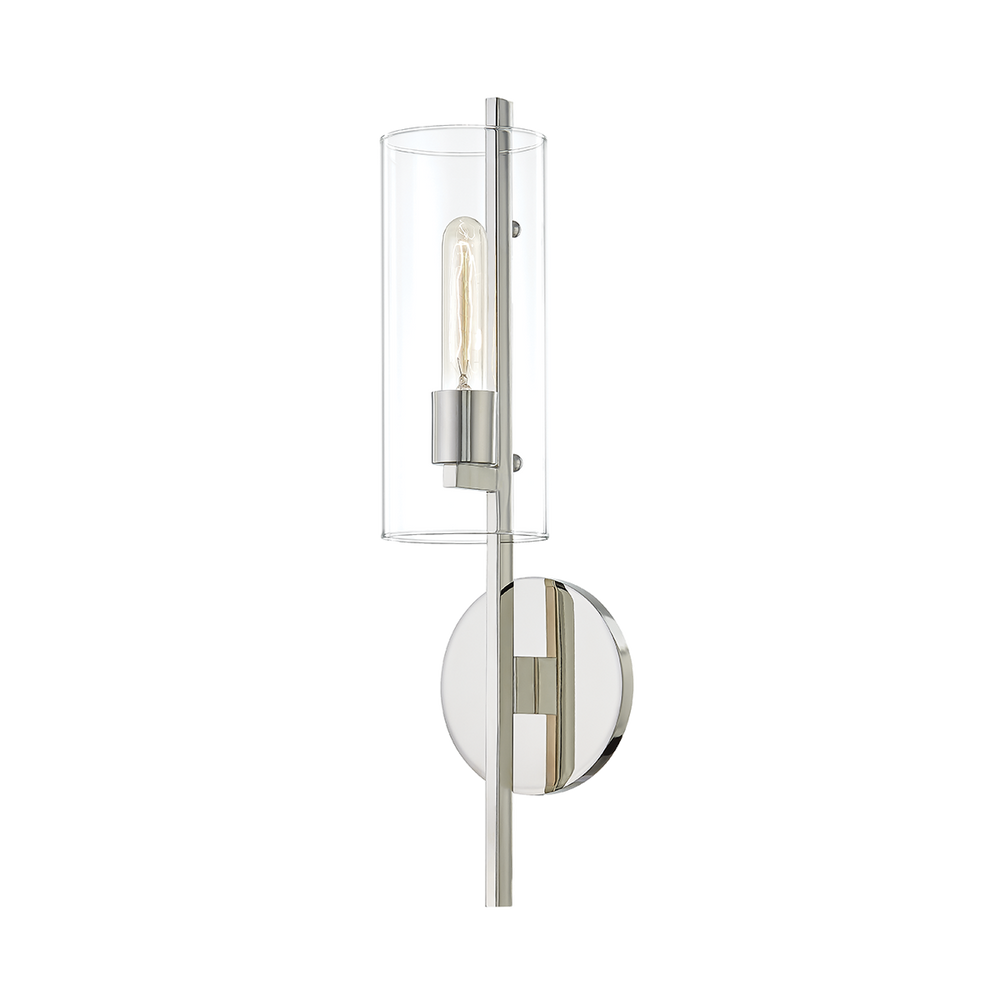 Ariel 1 Light Wall Sconce-Mitzi-HVL-H326101-PN-Outdoor Wall SconcesPolished Nickel-2-France and Son