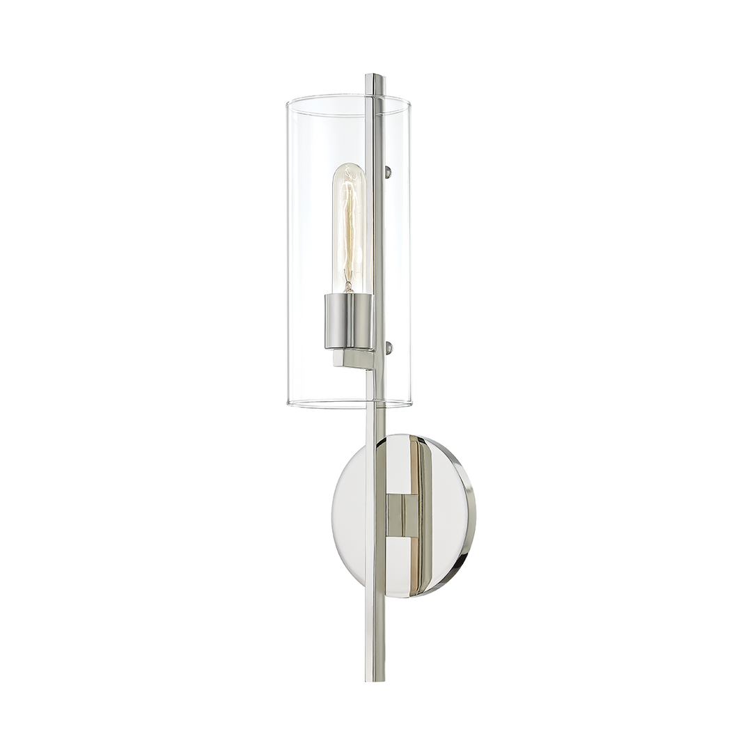 Ariel 1 Light Wall Sconce-Mitzi-HVL-H326101-PN-Outdoor Wall SconcesPolished Nickel-2-France and Son