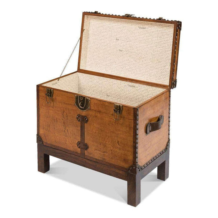 Abilene Leather Box with Stand-SARREID-SARREID-26734-Decor-2-France and Son