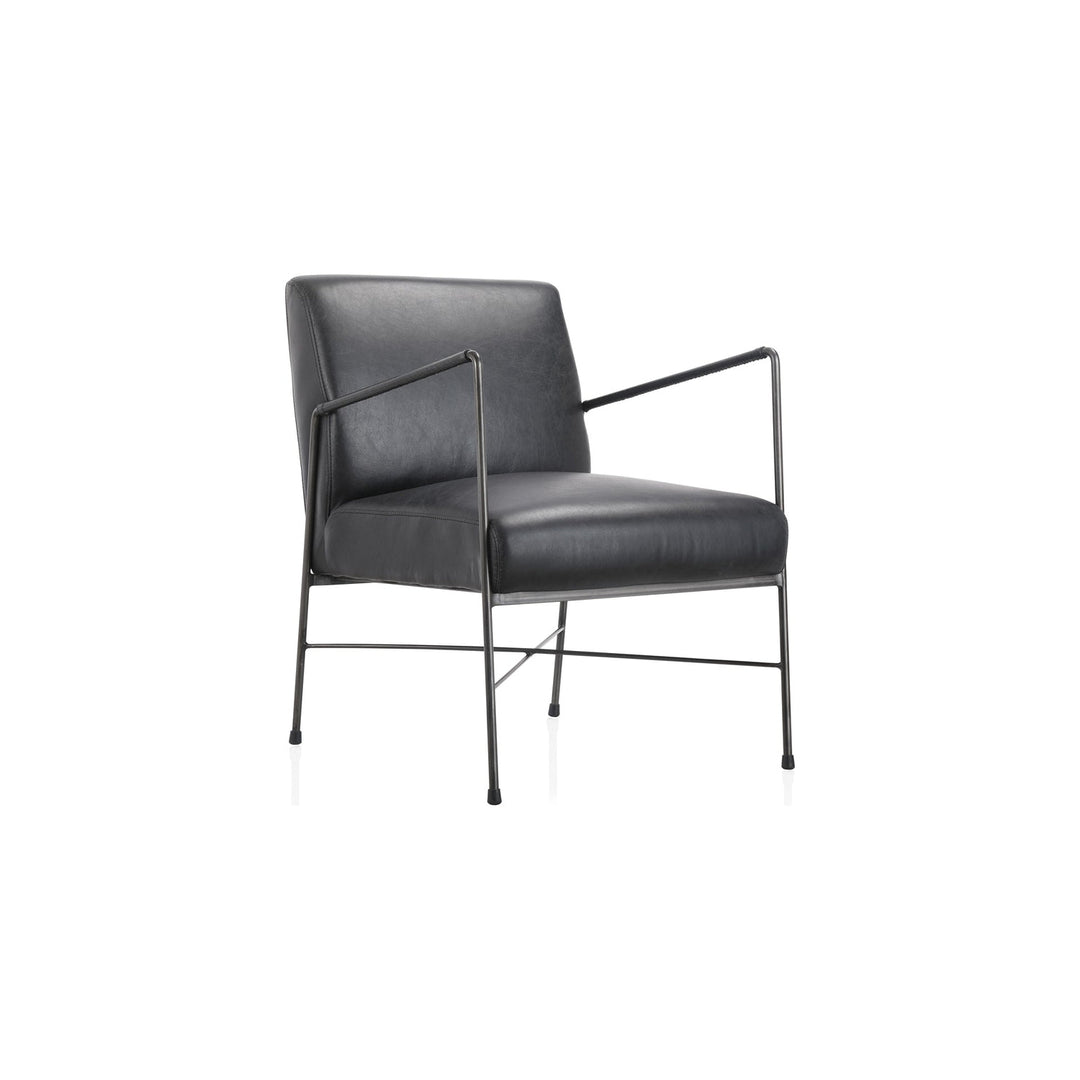 Dagwood Leather Arm Chair-Moes-MOE-PK-1089-02-Lounge ChairsBlack-8-France and Son