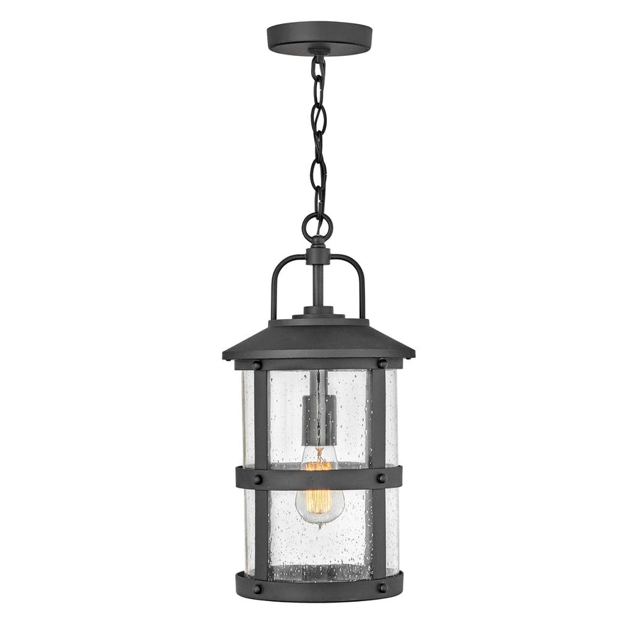 Outdoor Lakehouse - Medium Hanging Lantern-Hinkley Lighting-HINKLEY-2682BK-LV-Outdoor Post LanternsBlack-12V-1-France and Son