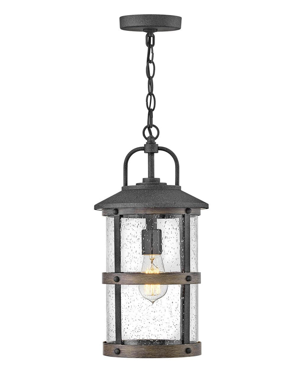 Outdoor Lakehouse - Medium Hanging Lantern-Hinkley Lighting-HINKLEY-2682DZ-LL-Outdoor Post LanternsAged Zinc-120V-2-France and Son
