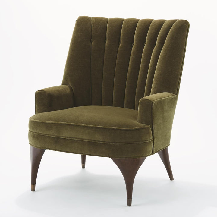 Duncan Chair-Global Views-GVSA-2642-Lounge ChairsMoss Velvet-9-France and Son