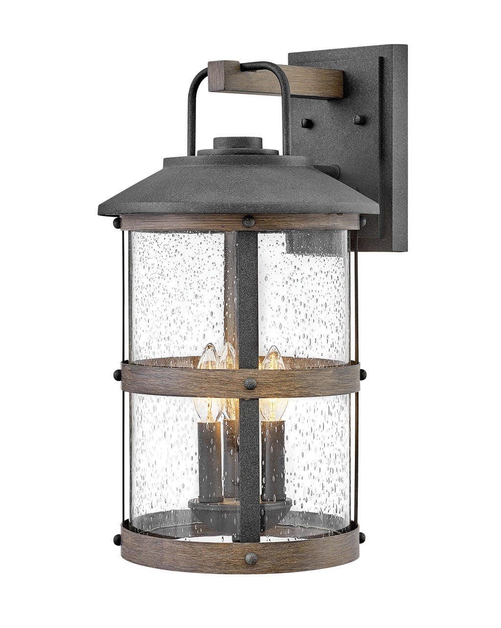 Lakehouse Large Wall Mount Lantern-Hinkley Lighting-HINKLEY-2685DZ-Flush MountsNON-LED-Aged Zinc-2-France and Son