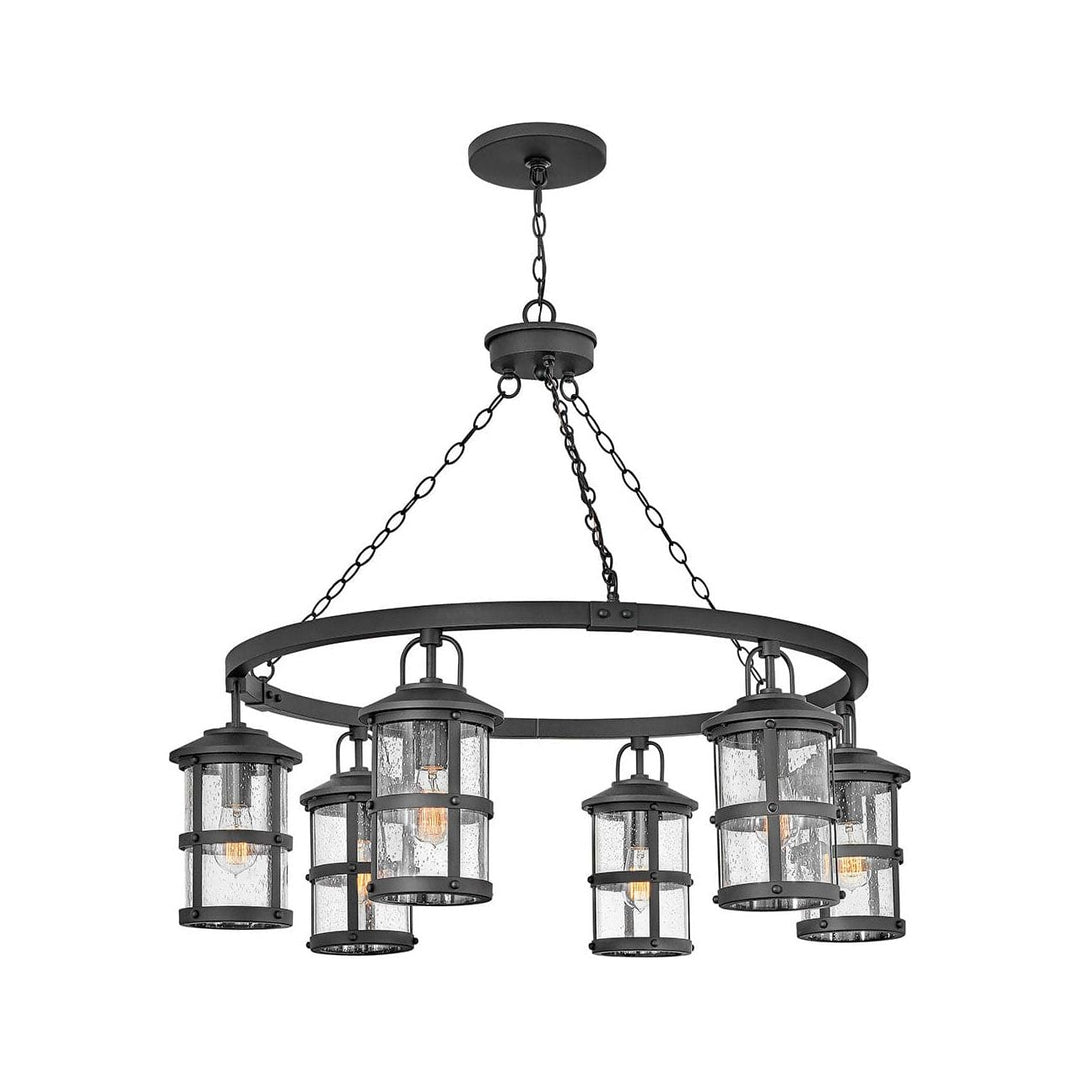 Lakehouse Medium Single Tier-Hinkley Lighting-HINKLEY-2689BK-LV-ChandeliersLED 12V-Black-2-France and Son