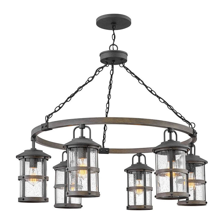 Lakehouse Medium Single Tier-Hinkley Lighting-HINKLEY-2689DZ-LL-ChandeliersLED-Aged Zinc-3-France and Son