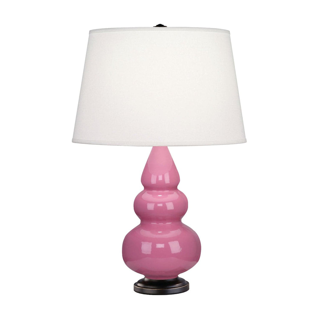 Small Short Gourd Accent Lamp - Deep Patina Bronze 24.375"H-Robert Abbey Fine Lighting-ABBEY-268X-Table LampsSchiaparelli Pink-11-France and Son