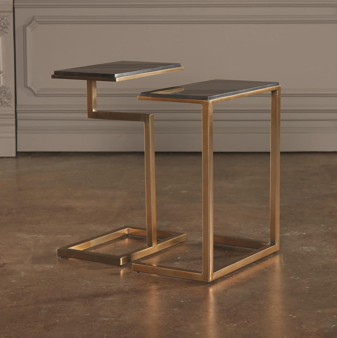 Nesting Tables - Set of 2-Global Views-GVSA-9.93170-Side TablesNickel-4-France and Son