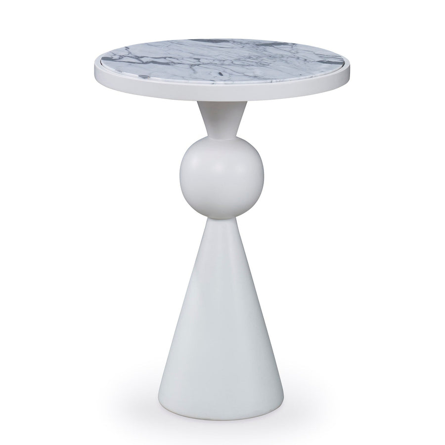 Minaret Accent Table - White-Ambella-AMBELLA-27119-900-002-Side Tables-1-France and Son