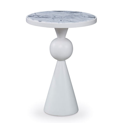 Minaret Accent Table - White-Ambella-AMBELLA-27119-900-002-Side Tables-1-France and Son