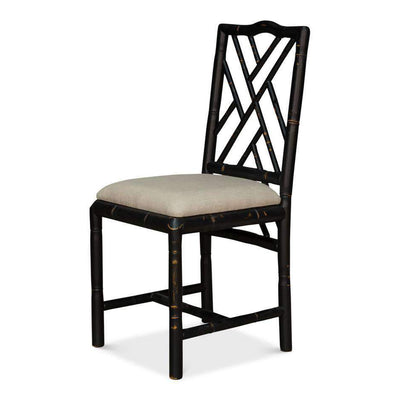 Brighton Bamboo Side Chair-SARREID-SARREID-27191-Dining ChairsBlack-2-France and Son