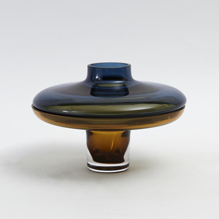 Low Cobalt Over Amber Vase-Global Views-GVSA-6.60286-Vases-1-France and Son