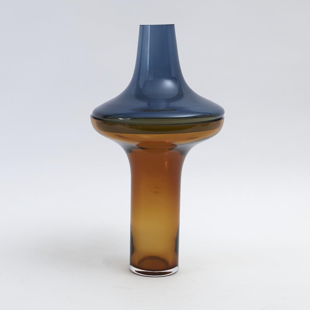 Tall Amber Over Cobalt Vase-Global Views-GVSA-6.60287-Decorative ObjectsSmall-4-France and Son